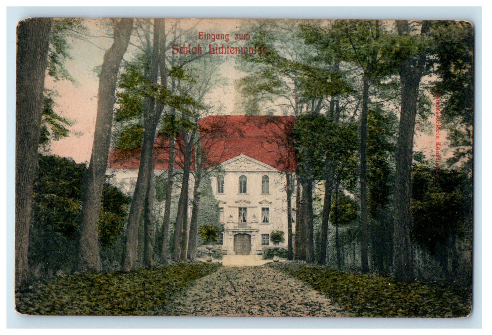 c1910s Eingang Zum Schlob Lichtenwalde Niederwiesa, Germany Postcard