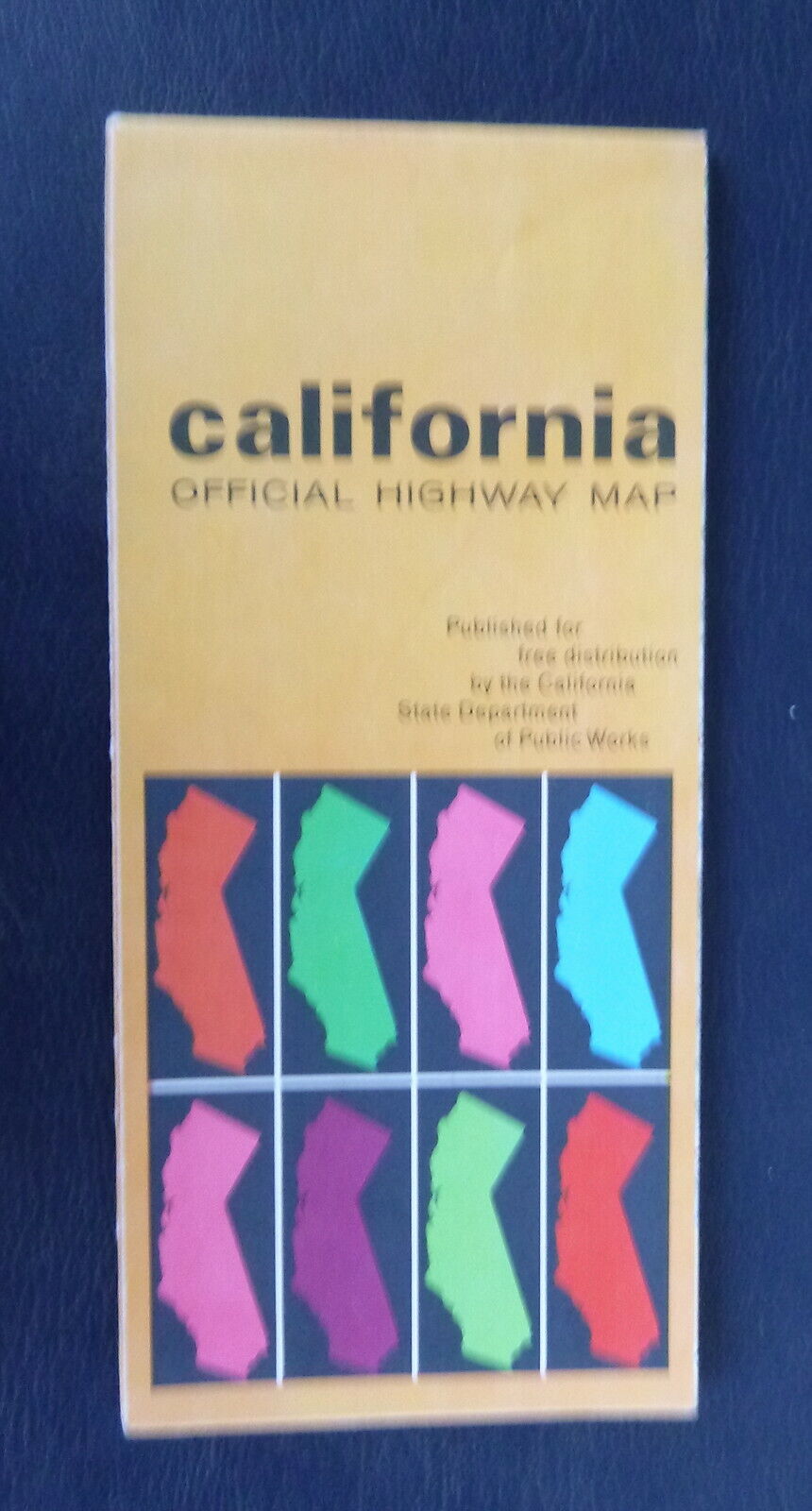 1966 California  official highway road  map  oil  gas