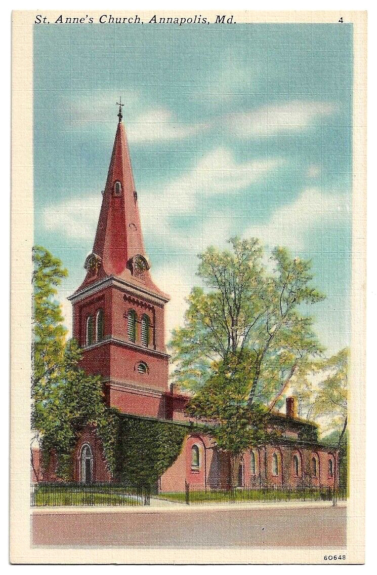 Annapolis Maryland c1940's St. Ann's Church, religion