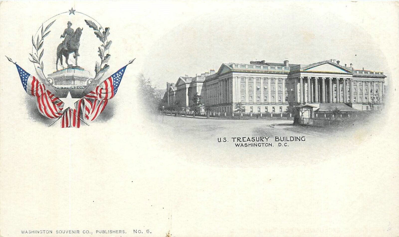 Postcard C-1905 Washington DC US Treasury Building Private Mailing 24-6507