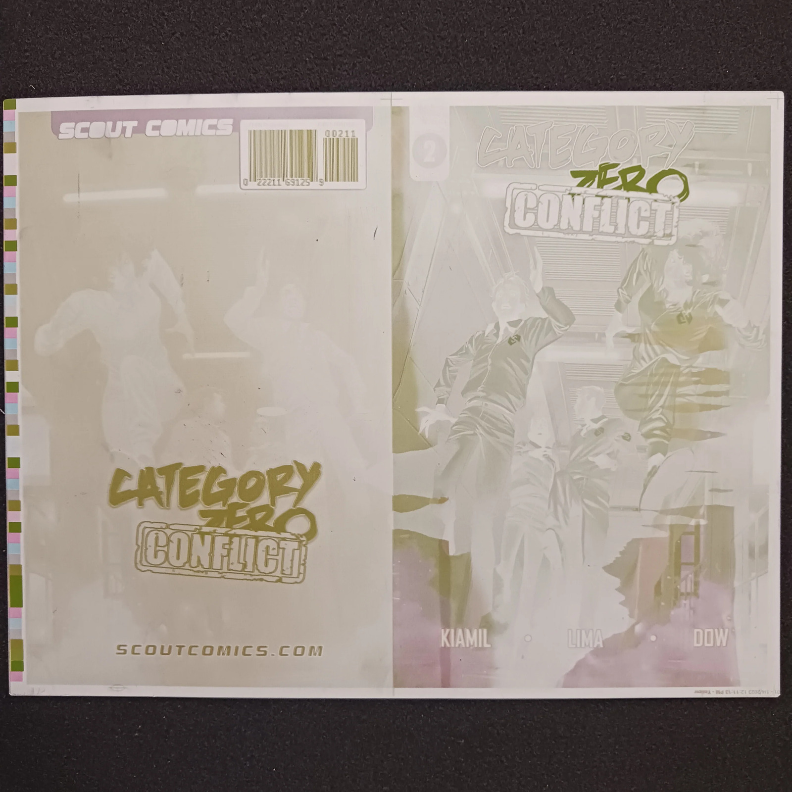 Category Zero: Conflict #2 - Cover - Yellow - Comic Printer Plate - PRESSWORKS -