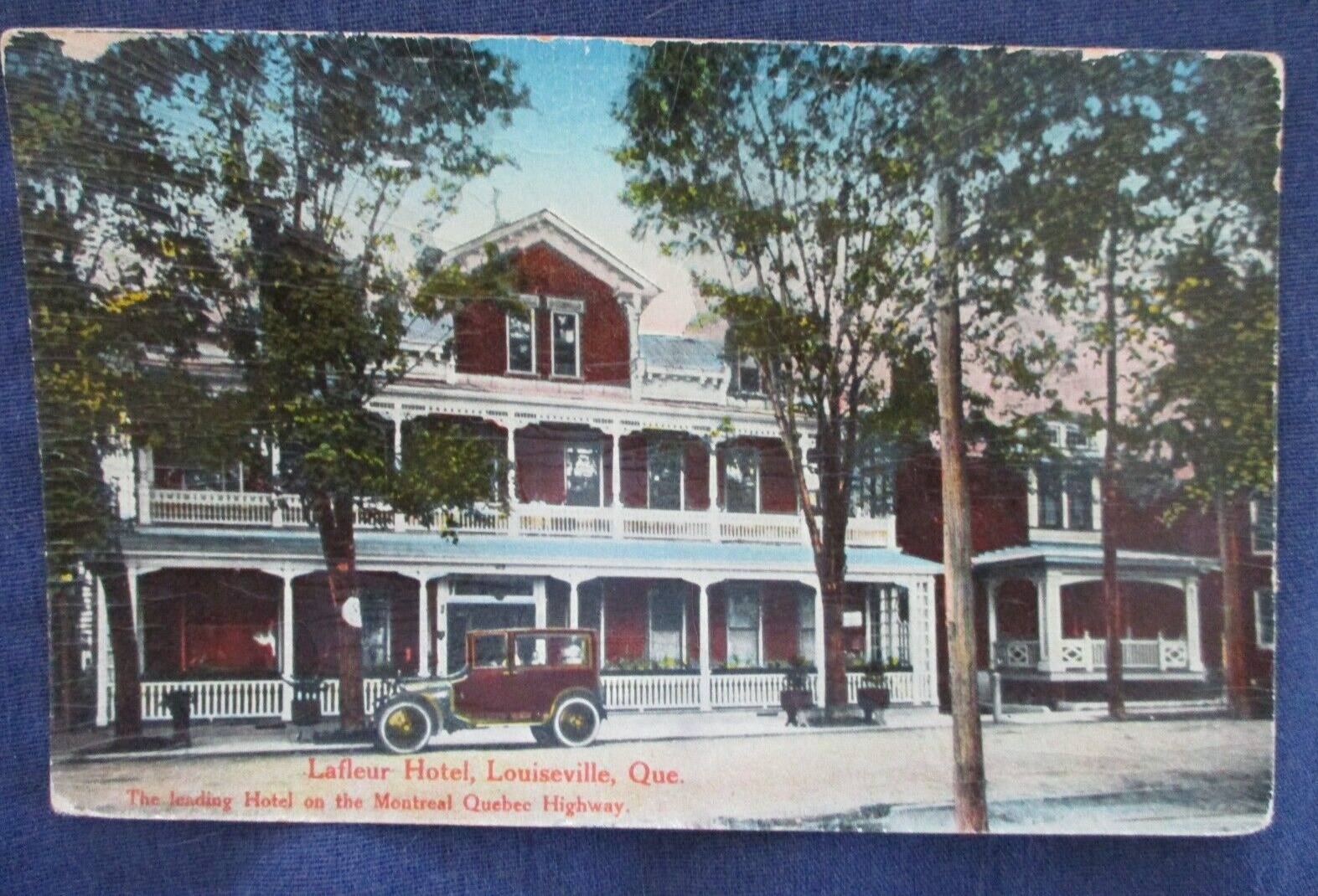 ca1910 Louisville Quebec Canada Lafleur Hotel Postcard