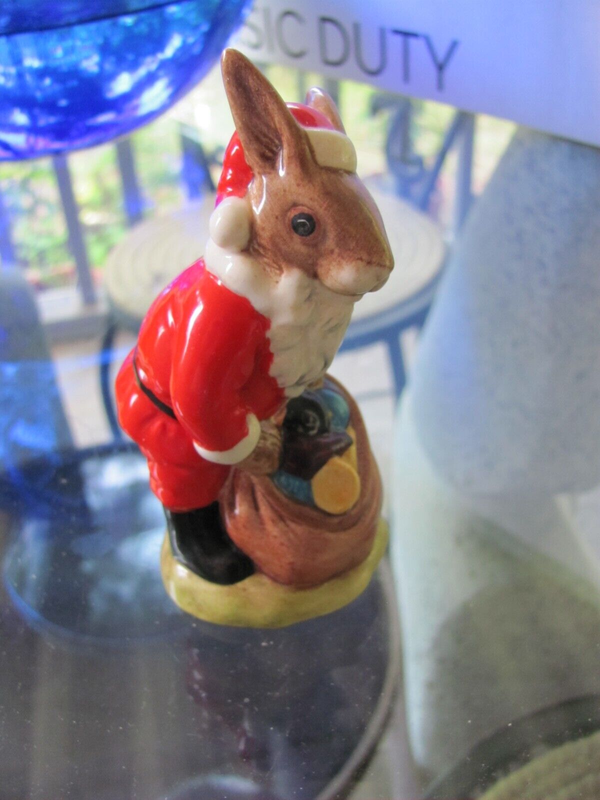 Vtg SANTA BUNNYKINS Royal Doulton Figure Figurine Porcelain bunny rabbit 4.5\