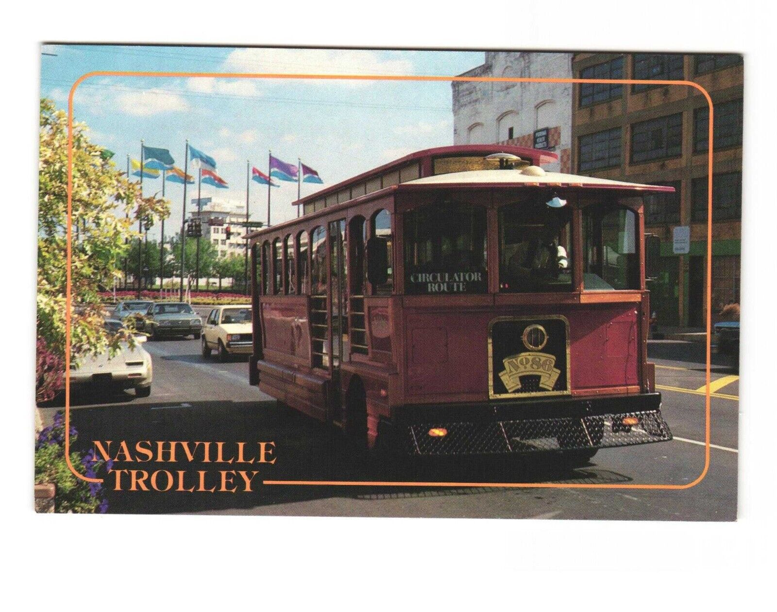 Nashville Trolley Nashville, Tennessee Postcard Unposted 4x6