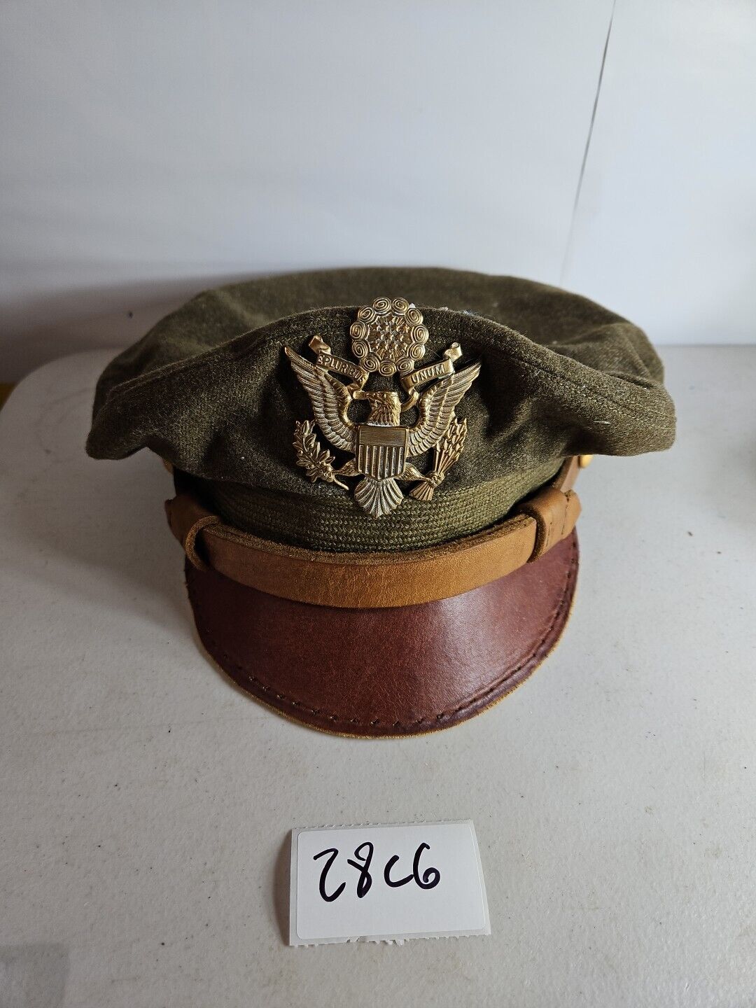 Rare USAF WW2 US ARMY Air Force Visor Crusher  OFFICER\'S HAT  7-1/8 28 C6