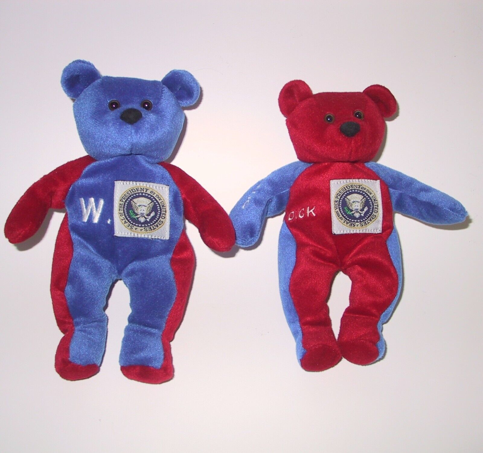 VTG 9” Bush & Cheney Stuffed Bears from 2000 Inauguration by Beverly Hills Plush