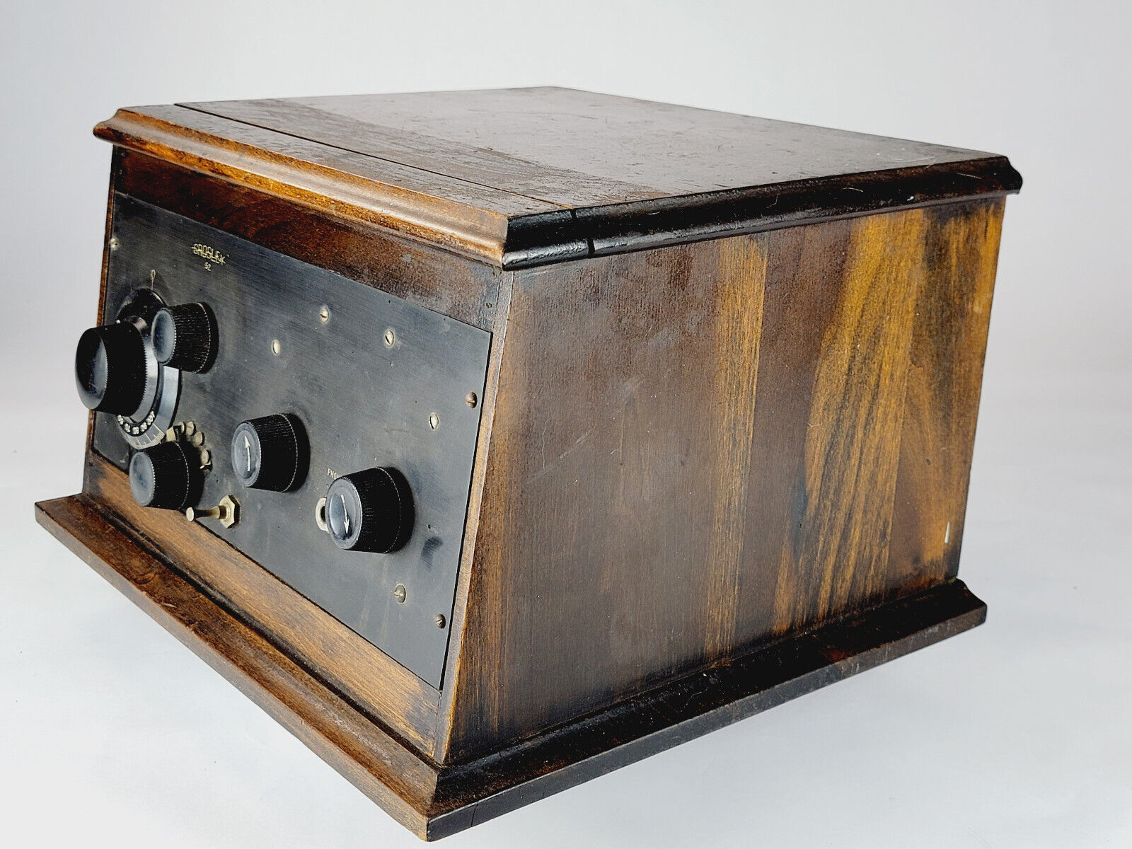 Vintage Crosley Radio Model 52 (52-S), Slant Face, Regenerative Receiver (1924)