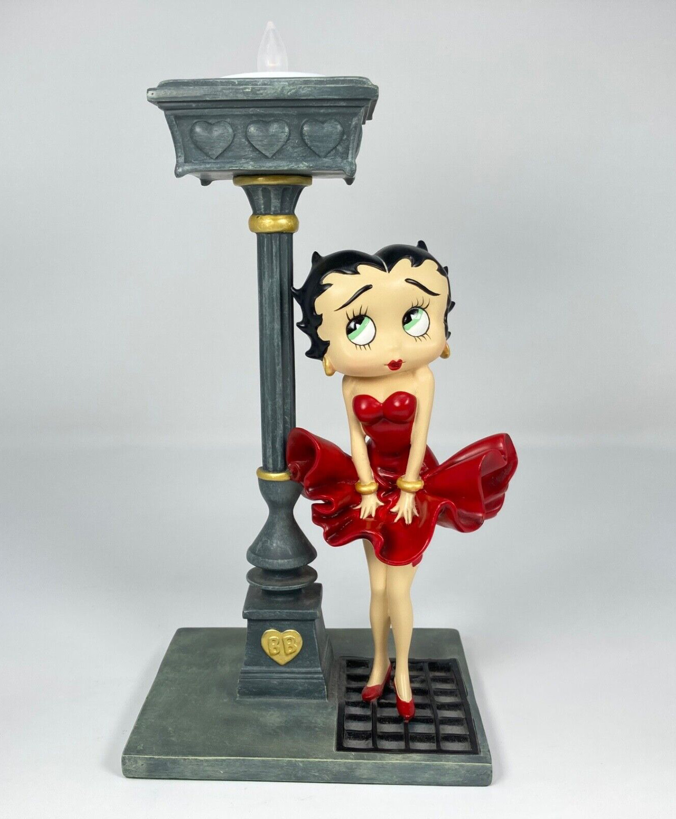 Vintage Betty Boop Red Dress What a Breeze Figurine Candleholder Marilyn Monroe