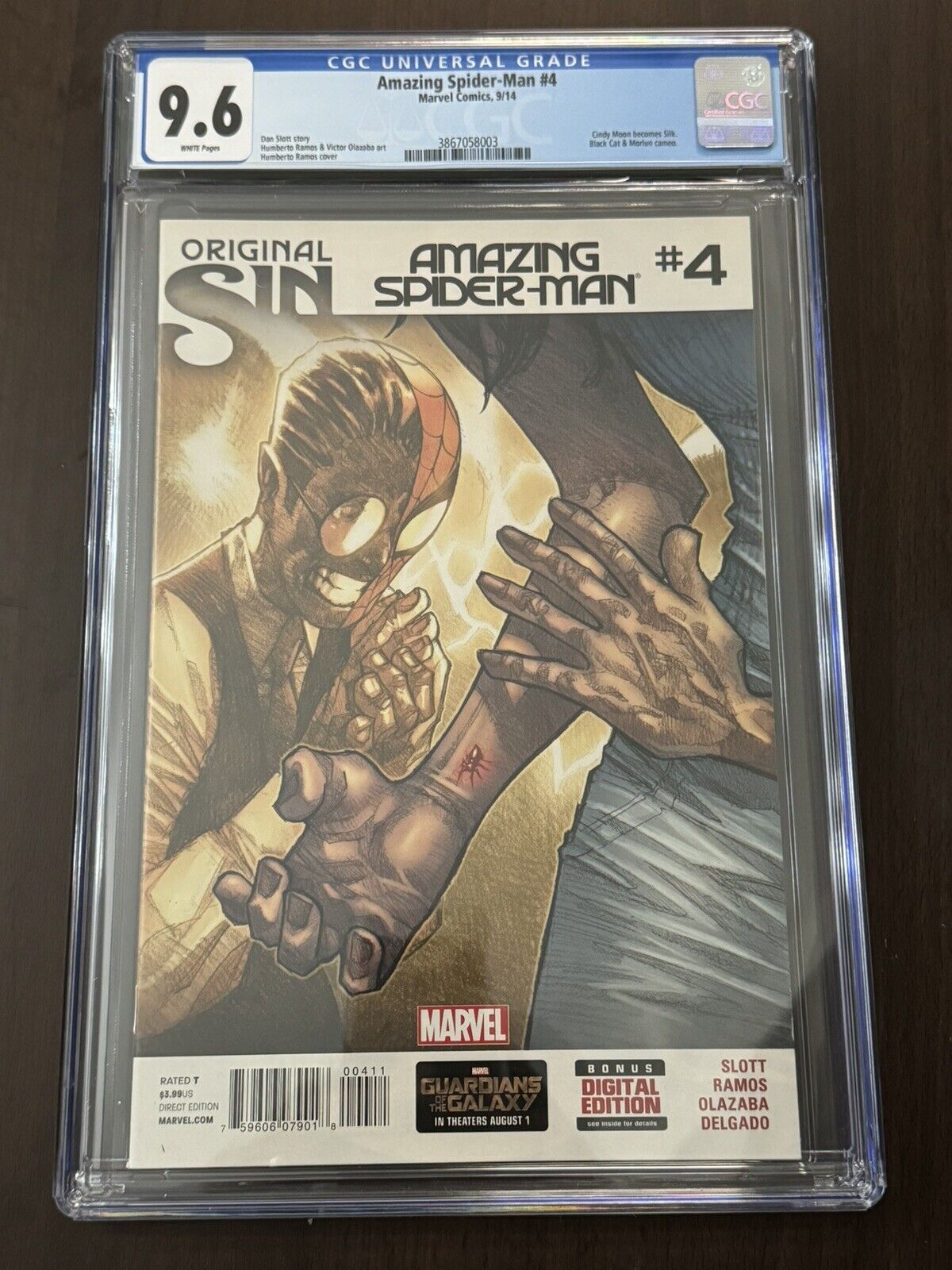Amazing Spider-Man #4 Dan Slott CGC 9.6 Marvel Comics 2014 1st Appearance Silk