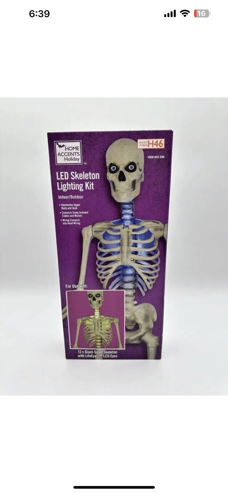 NEW - Home Accents 12 Ft Skeleton LED Holiday Lighting Kit  DECORATION GLOW LITE