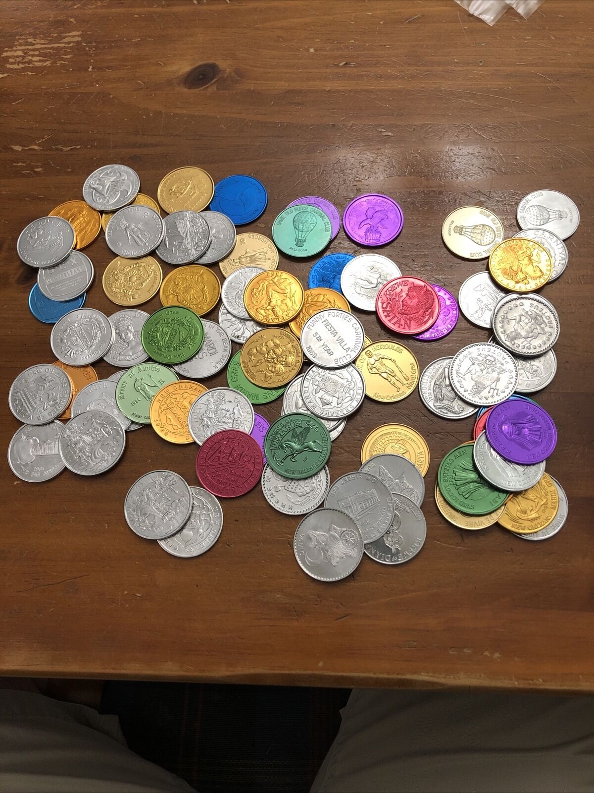 Lot of 80 Mardi Gras Doubloons Many From The 70’s And 80’s