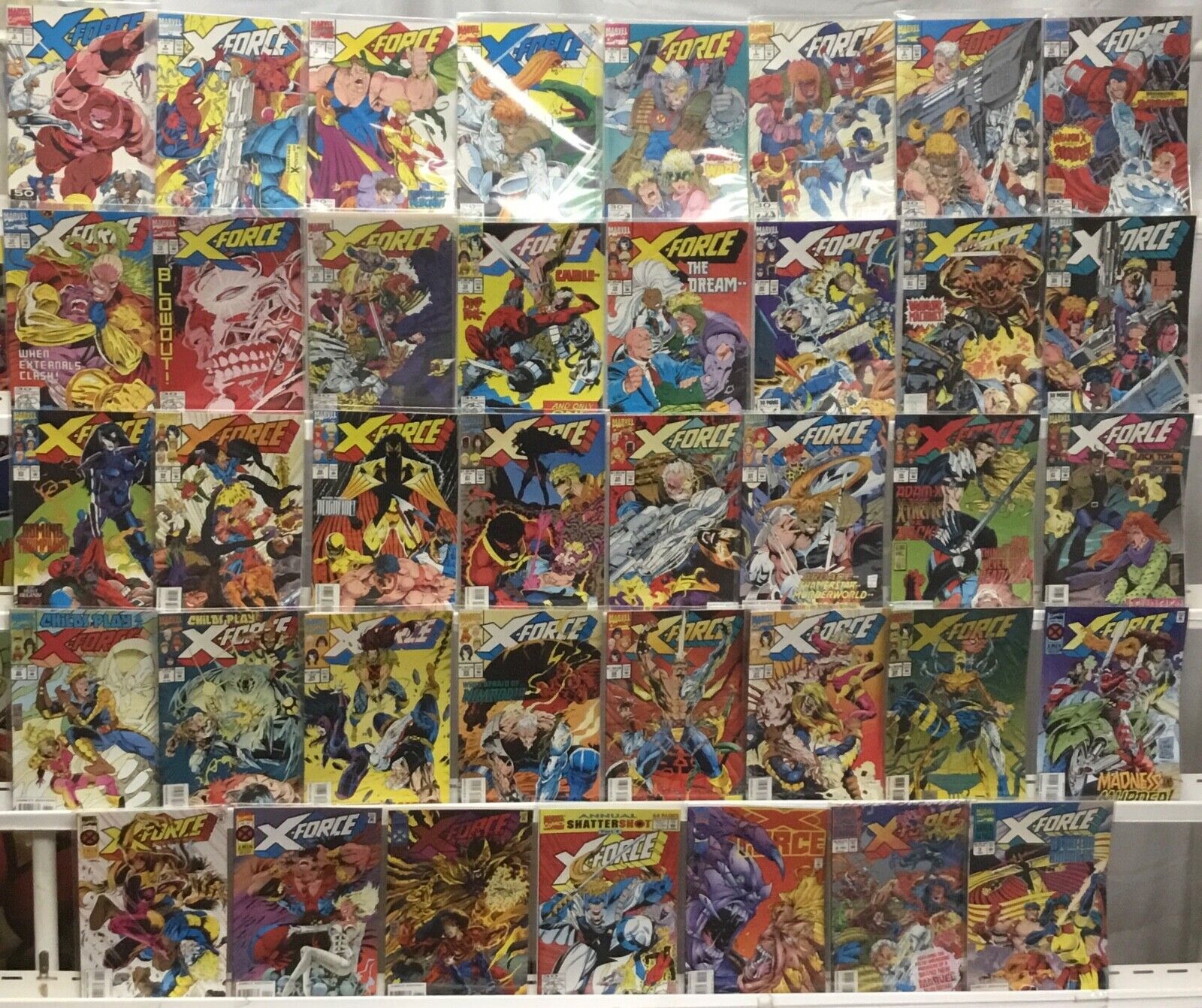 Marvel Comics X-Force Run Lot 3-45 Missing 11,16-18,25,38,44 Plus Annual 1-3