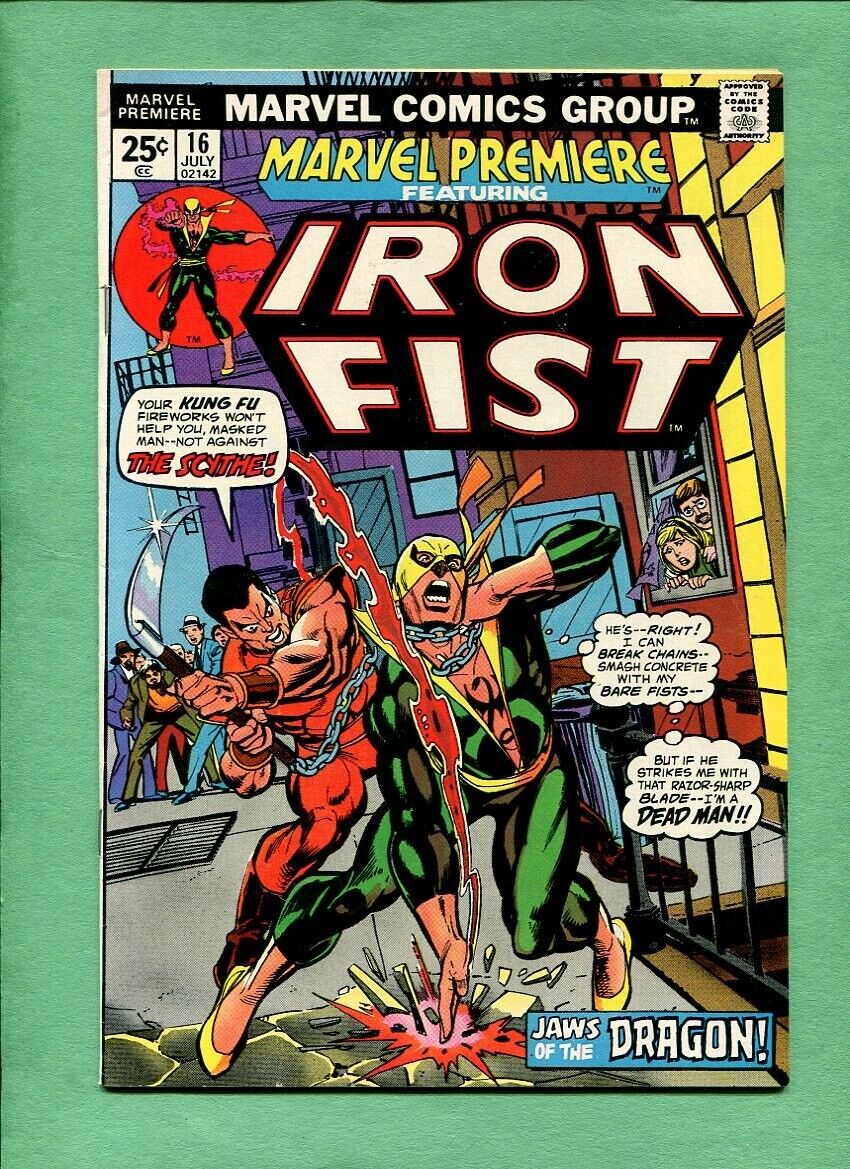 Marvel Premiere #16 2nd App Iron Fist July 1974 Comic Great Looking But No MVS