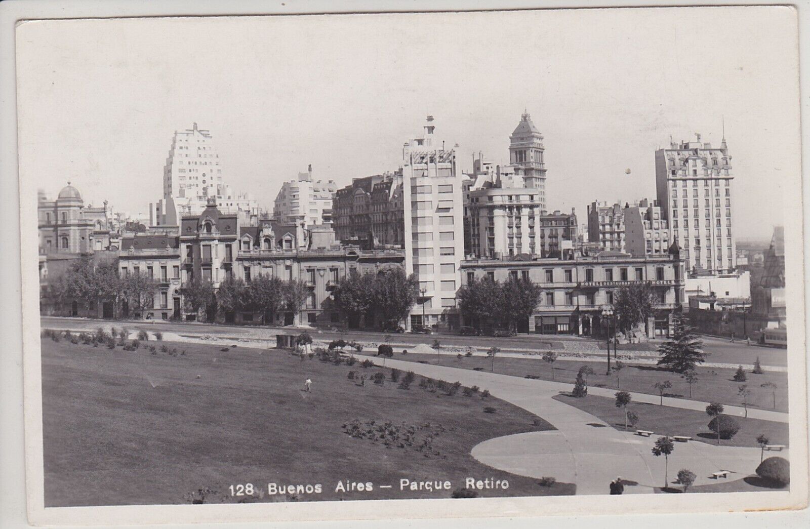 Buenos Aires, Argentina. Parcue Retiro Vintage Real Photo Postcard