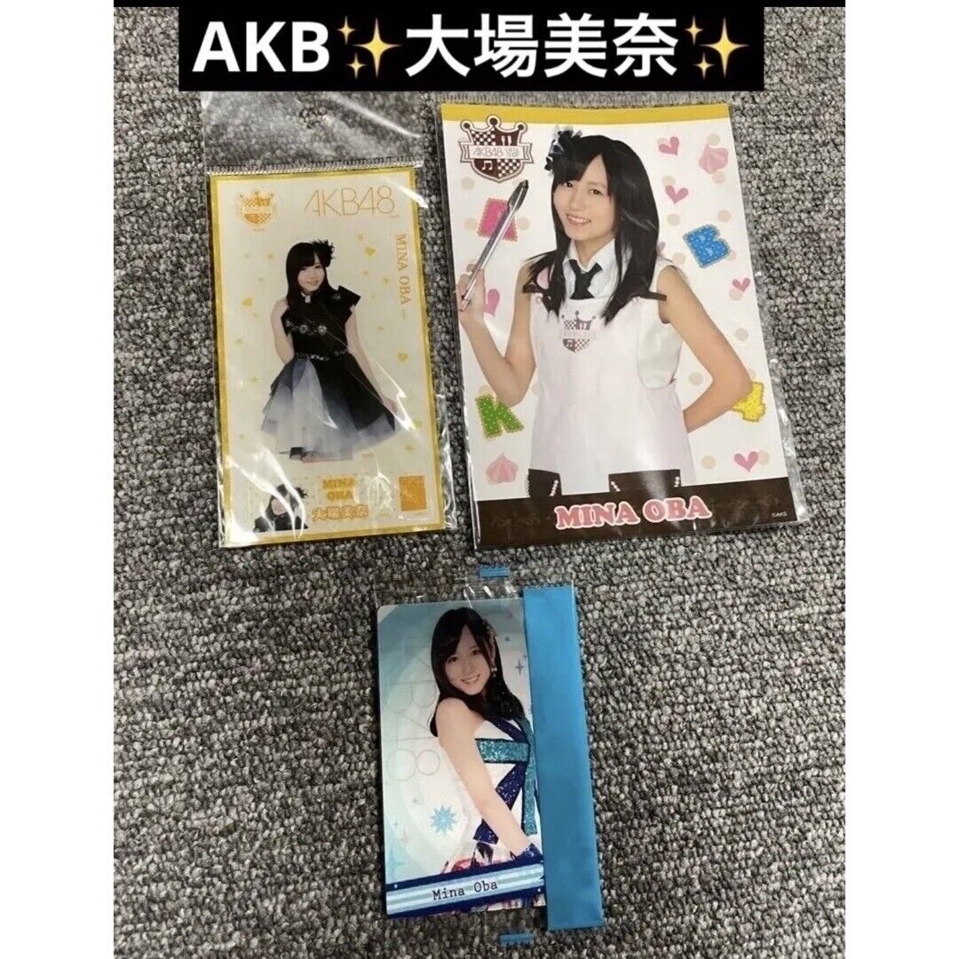 Akb48 Mina Oba Postcard Plastic Sticker 3D Card