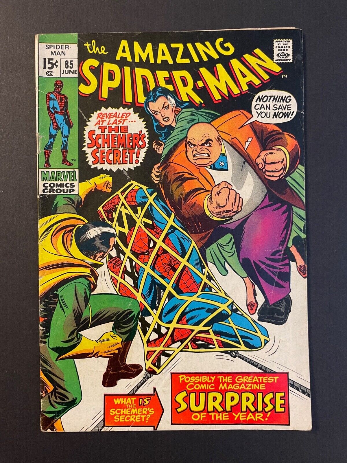 AMAZING SPIDER-MAN #85 ( Marvel 1970) low grade, double boarded, Gemini mailer