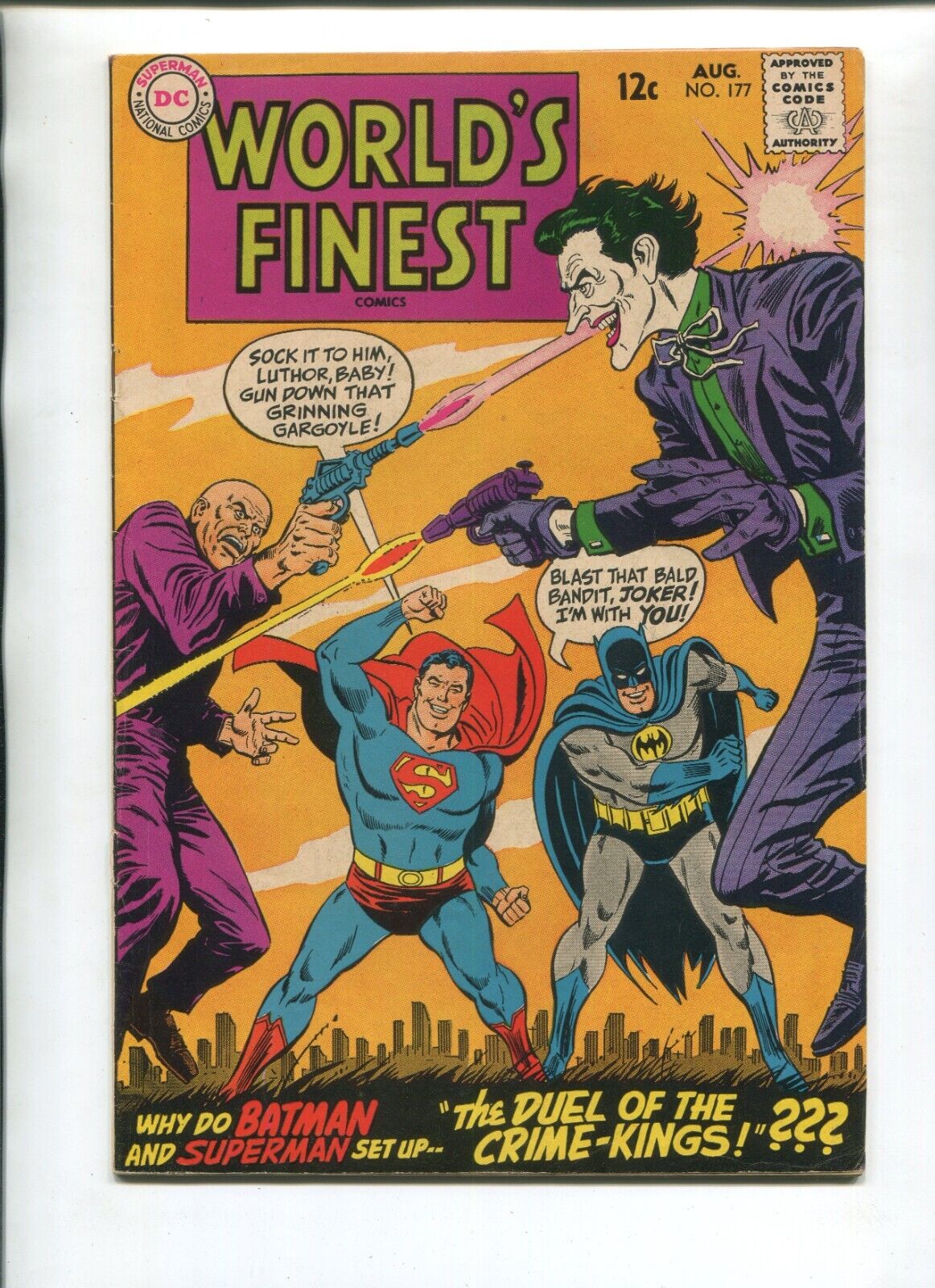 WORLD\'S FINEST COMICS 177 FINE- V1 DC 1963 BATMAN, SUPERMAN JOKER & LEX LUTHER