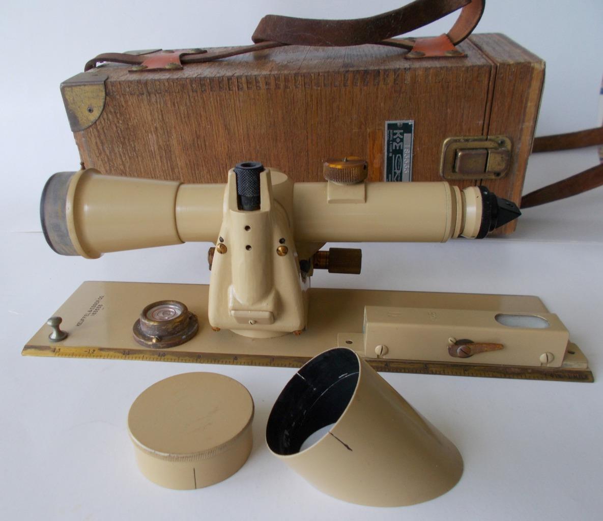 Vintage Keuffel & Esser Co Optics & Metrology Surveyor Transit Survey w/Case