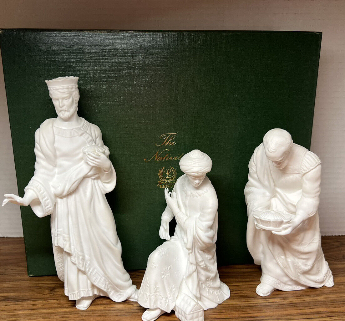 Lenox The Nativity Holy Family Mary -Joseph -Baby Jesus -Plus 3 Wisemen