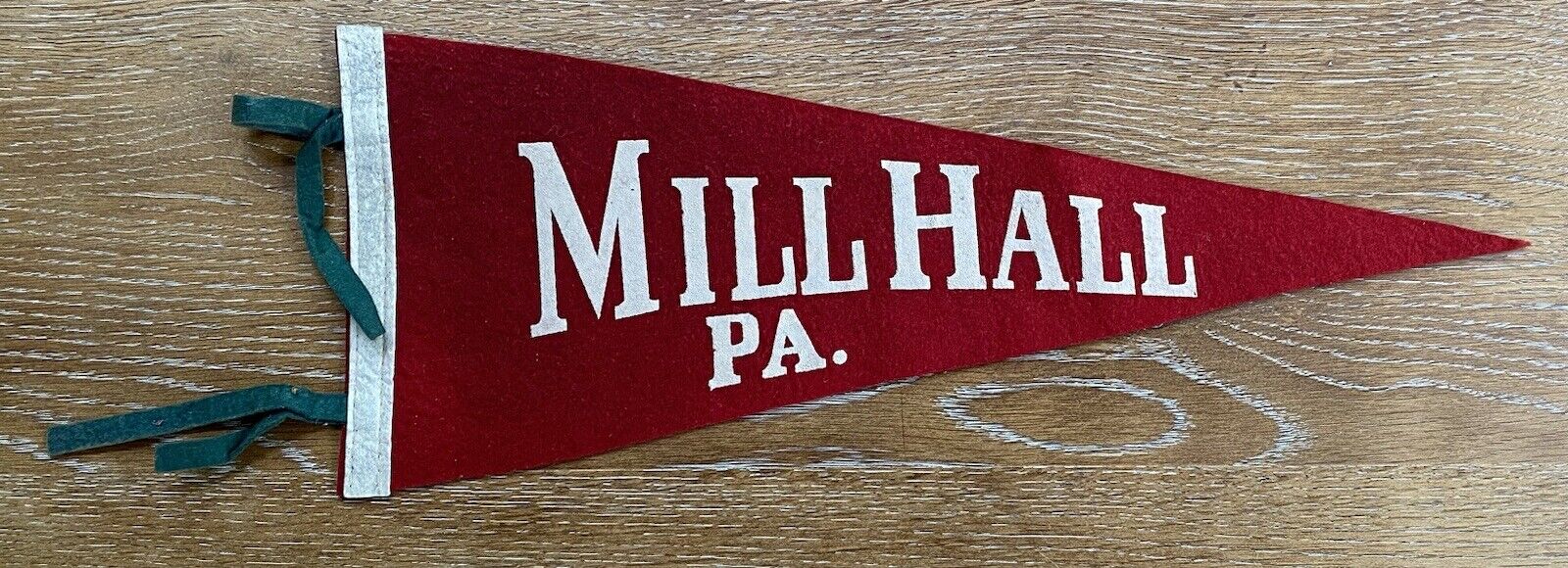 Vintage Circa 1940\'s Mill Hall Pennsylvania Souvenir 17 Inch Pennant Early Old
