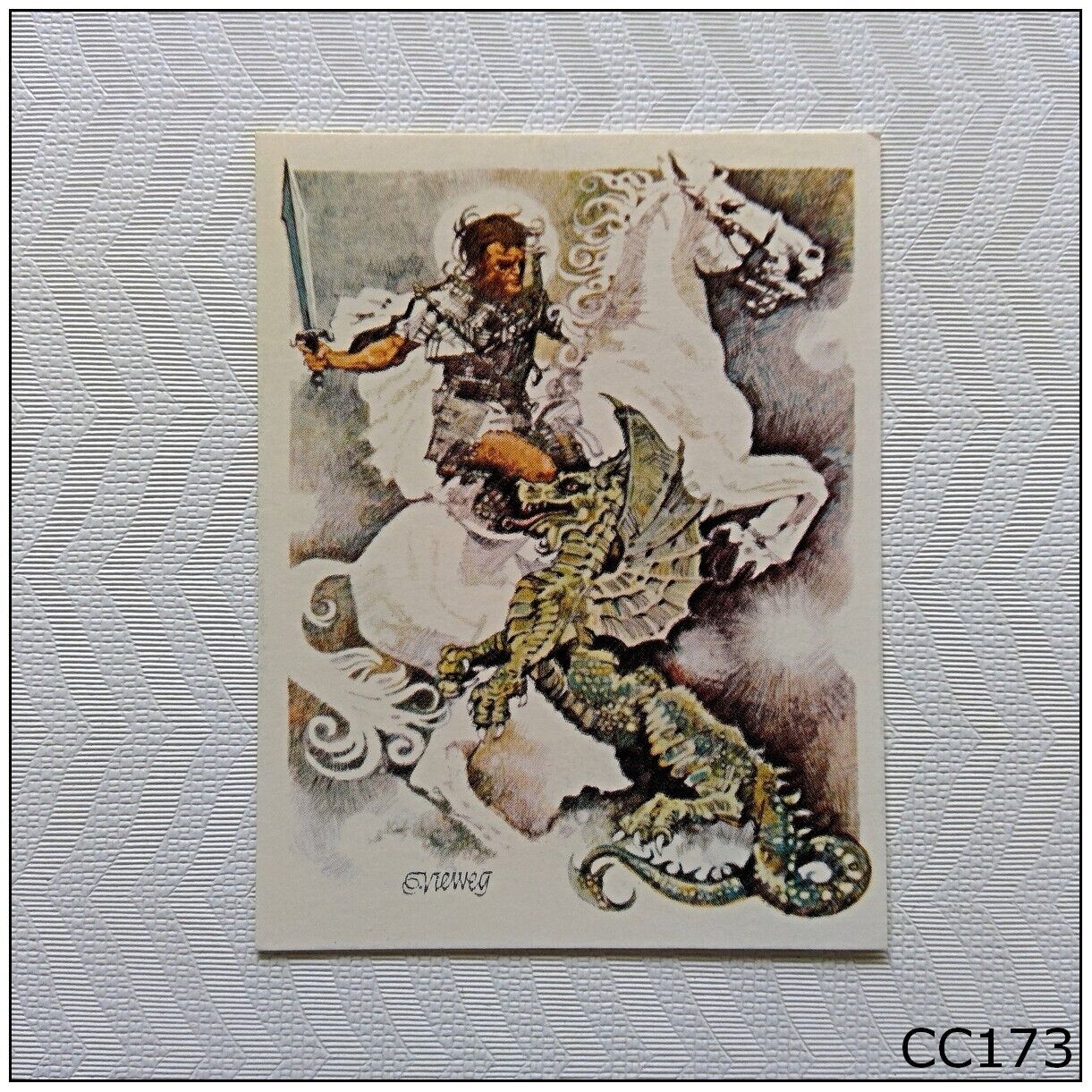 Player Myths and Legends 1982 #13 St George and the Dragon Cigarette Card