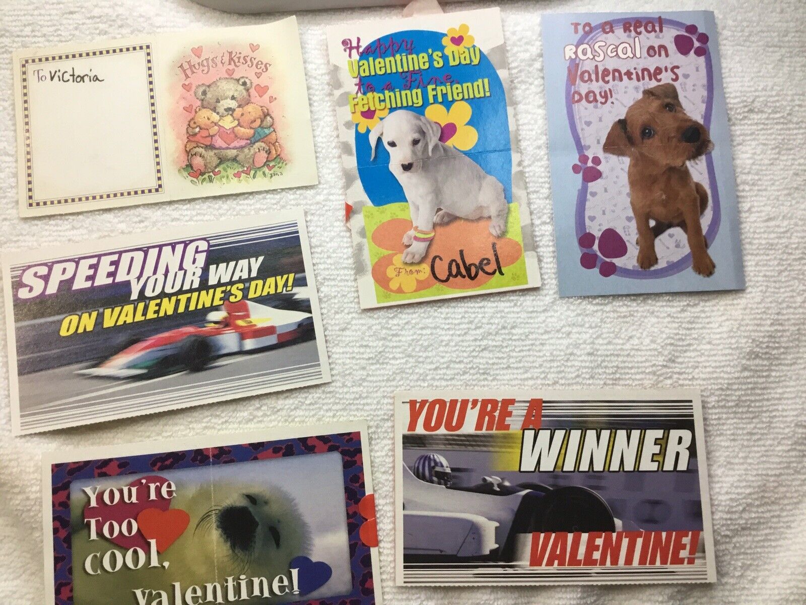 LOT VTG 1990s Paper Magic Valentines NASCAR puppies Bears by Tina