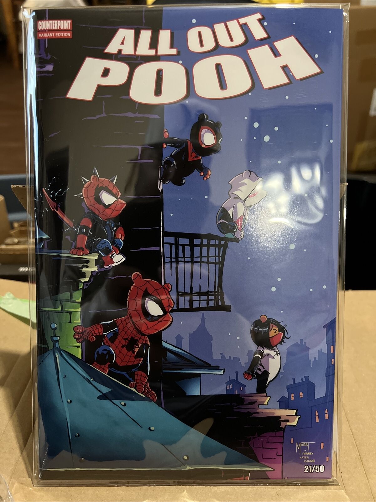 All Out Pooh Poohverse Spiderverse Homage Trade 21/50 Do You Pooh