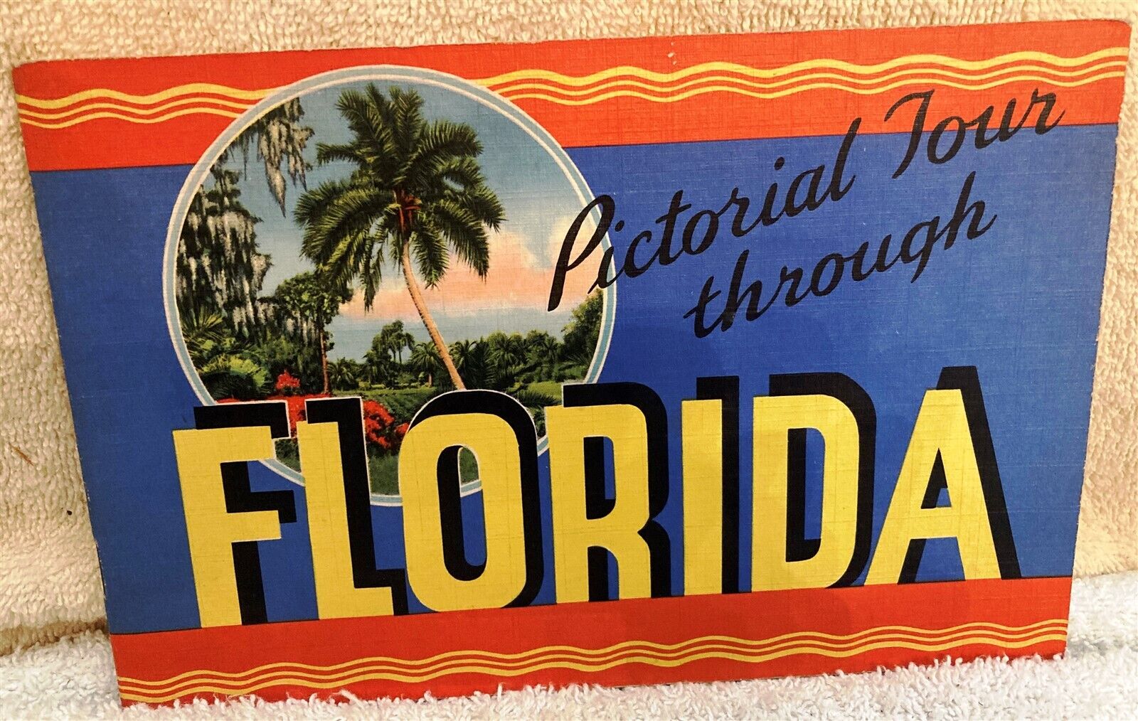 Vintage 1936 Florida Pictorial Souvenir 32 Page Booklet 8 1/4 x 5 1/2 Inches