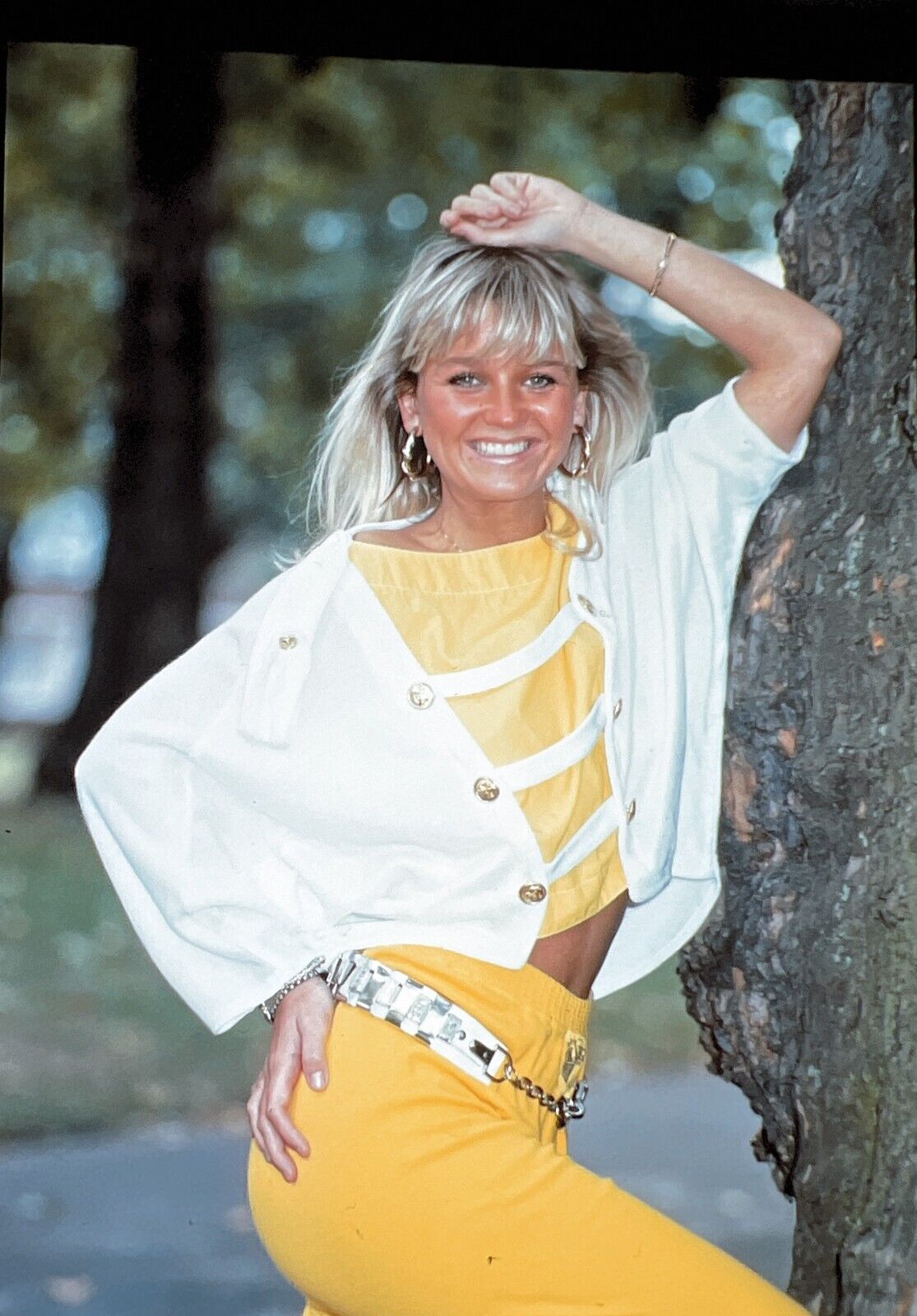 UK1-388 LISA MAXWELL Blonde British Actress 1985 Orig 2x2 Color Transparency