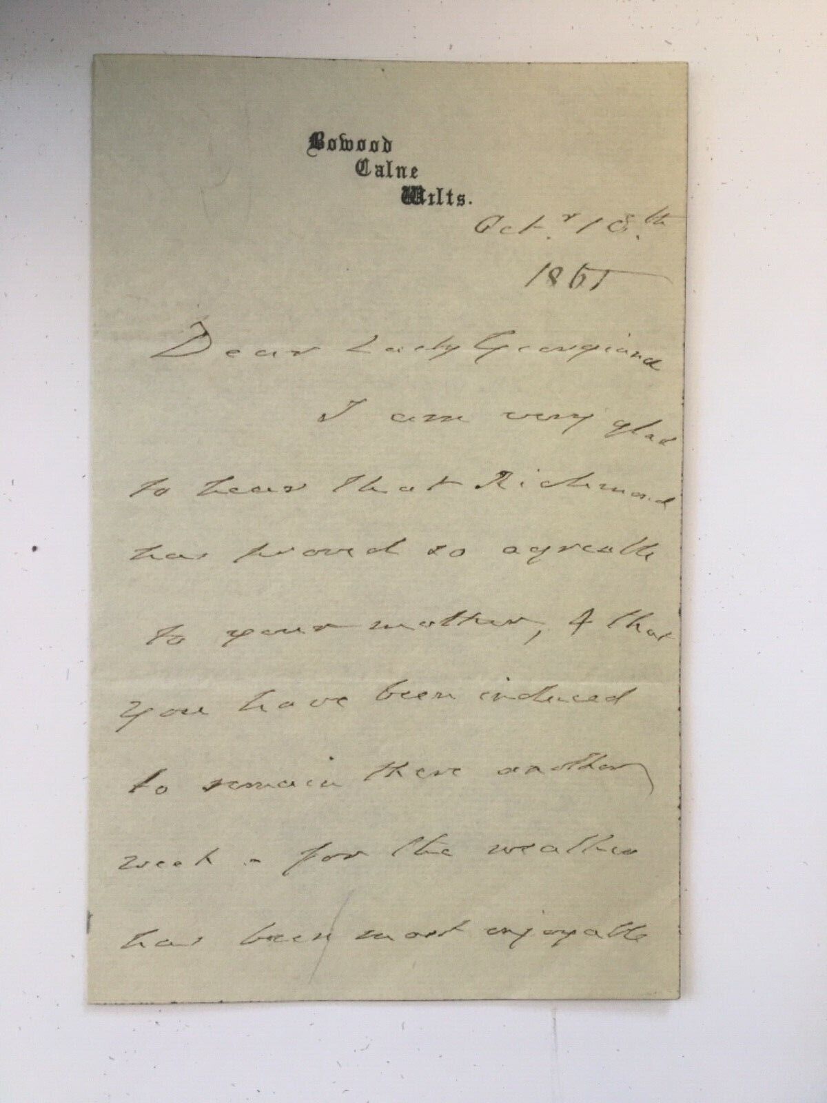 HENRY (MARQUESS OF LANSDOWNE V) PETTY-FITZMAURICE - SIGNATURE letter