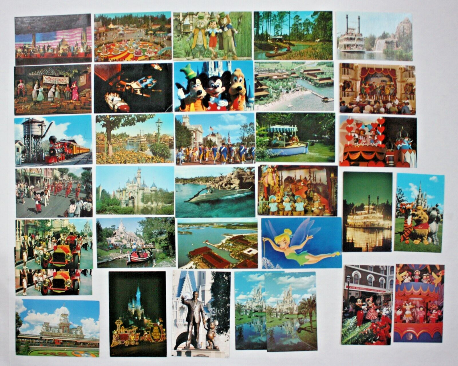 Lot of 33 Disney World Disneyland Related Cards, Posted and Unposted