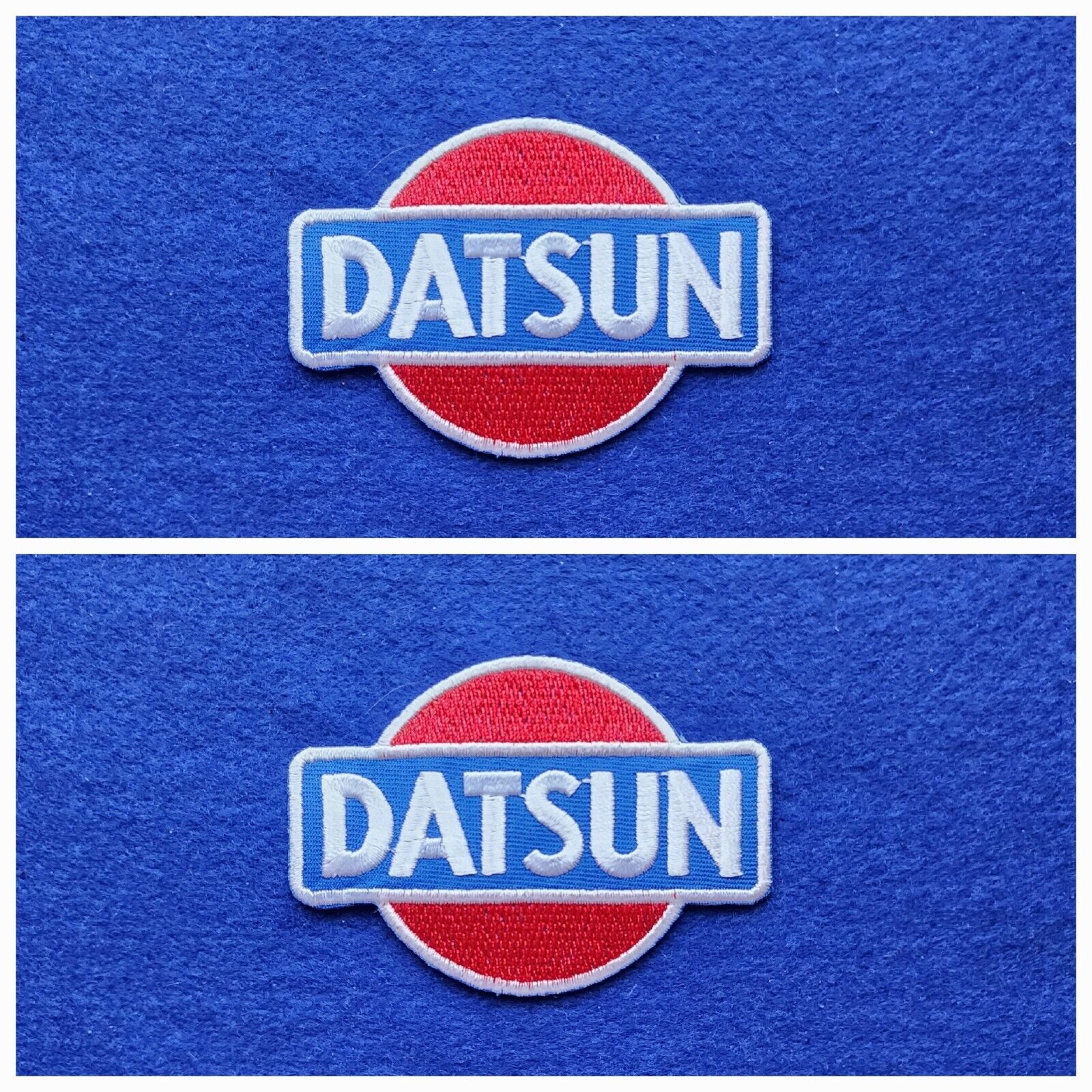 A Pair Of Motor Car Racing Patches Sew / Iron On Badges Datsun