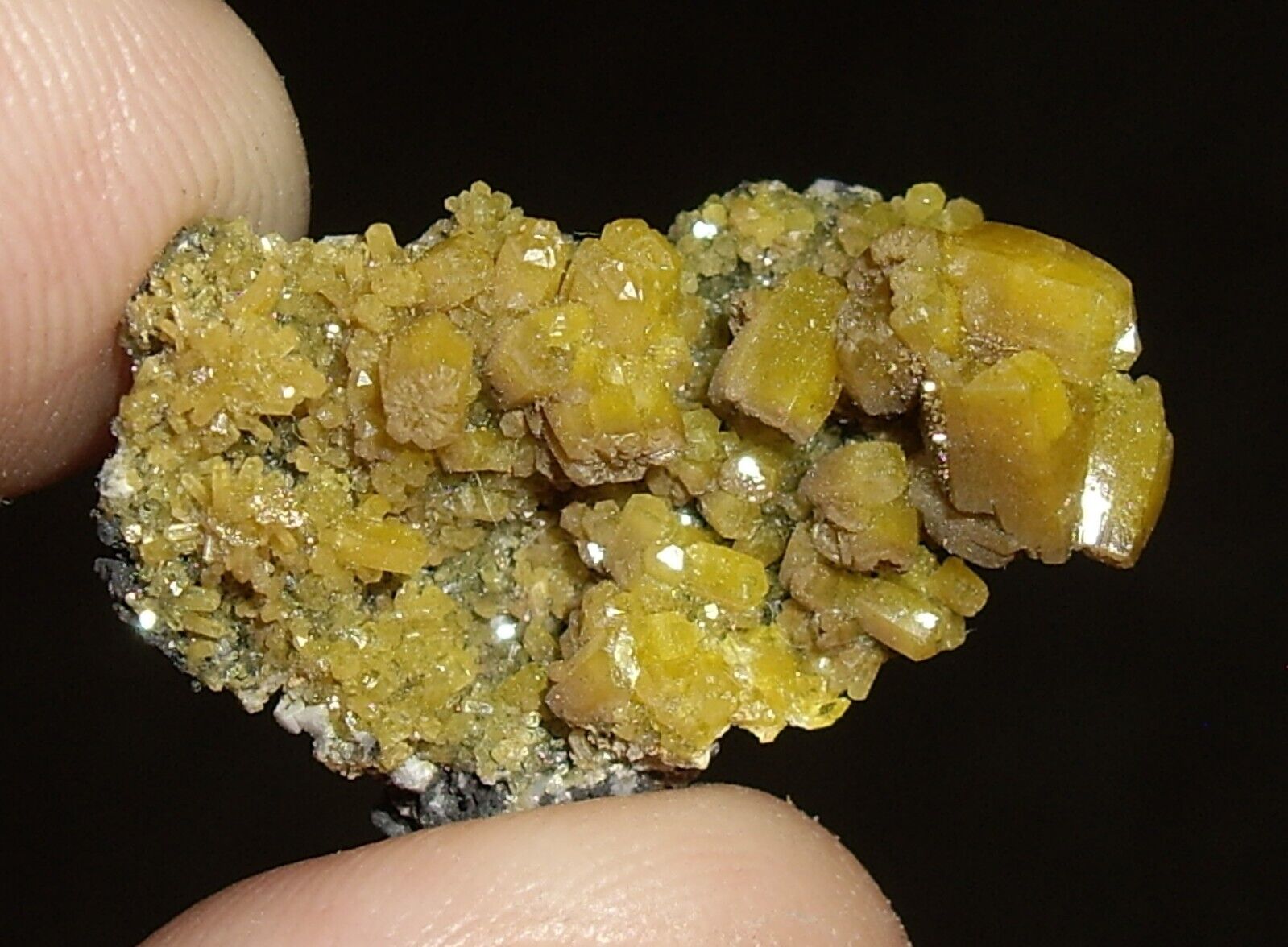 Fine Orange Pyromorphite Small Crystal Cluster, Bunker Hill 5.2g