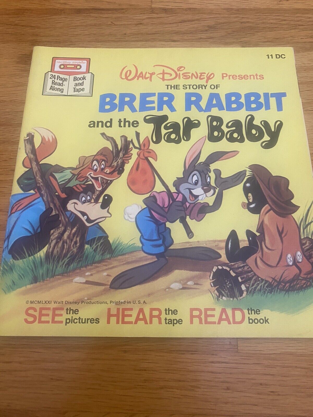 Vintage Walt Disney Brer Rabbit And The Tar Baby Story Book 11 DC No Cassette