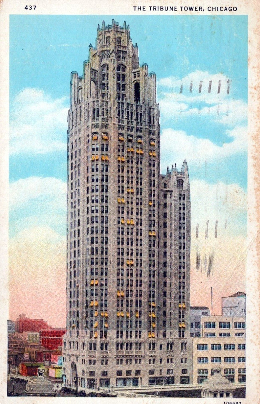 Chicago Illinois The Tribune Tower c1933 Postcard