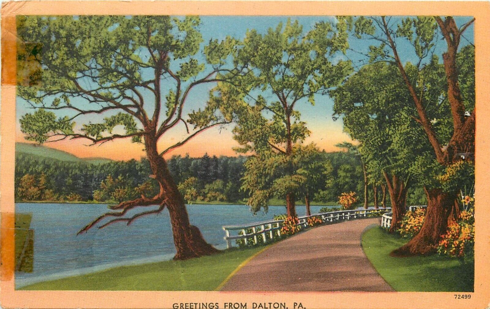 Greetings from Dalton PA Pennsylvania 1956 pm Postcard