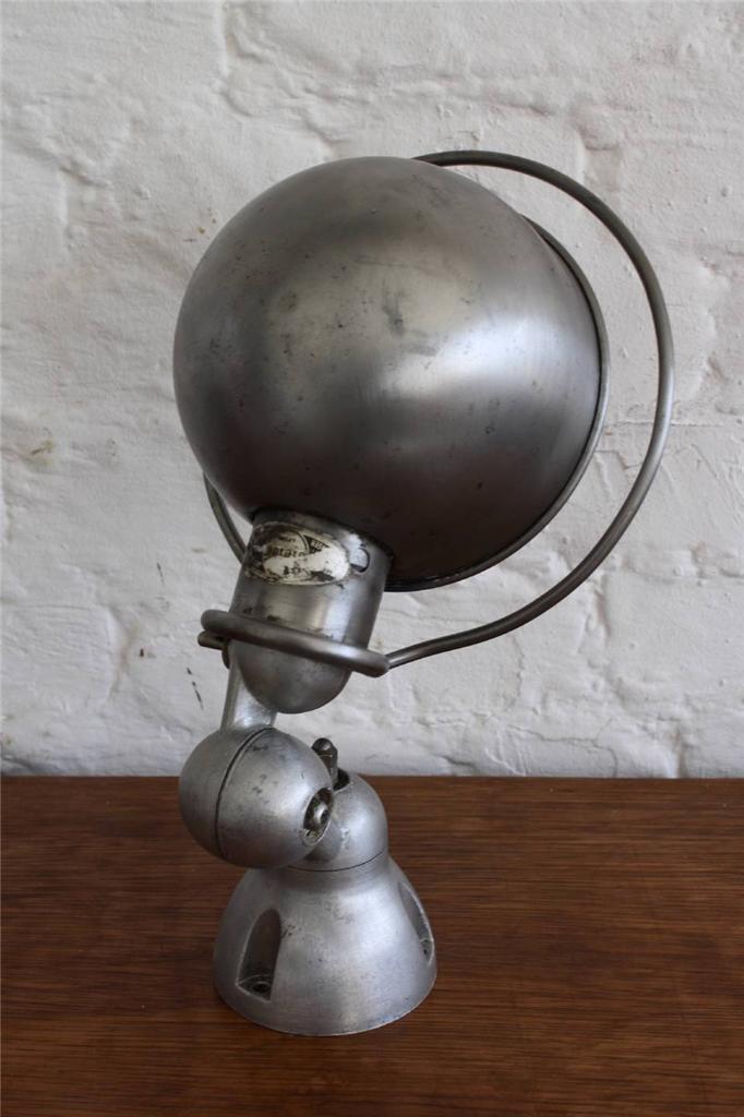 VINTAGE INDUSTRIAL STRIPPED AND POLISHED JIELDE WALL LIGHT #875