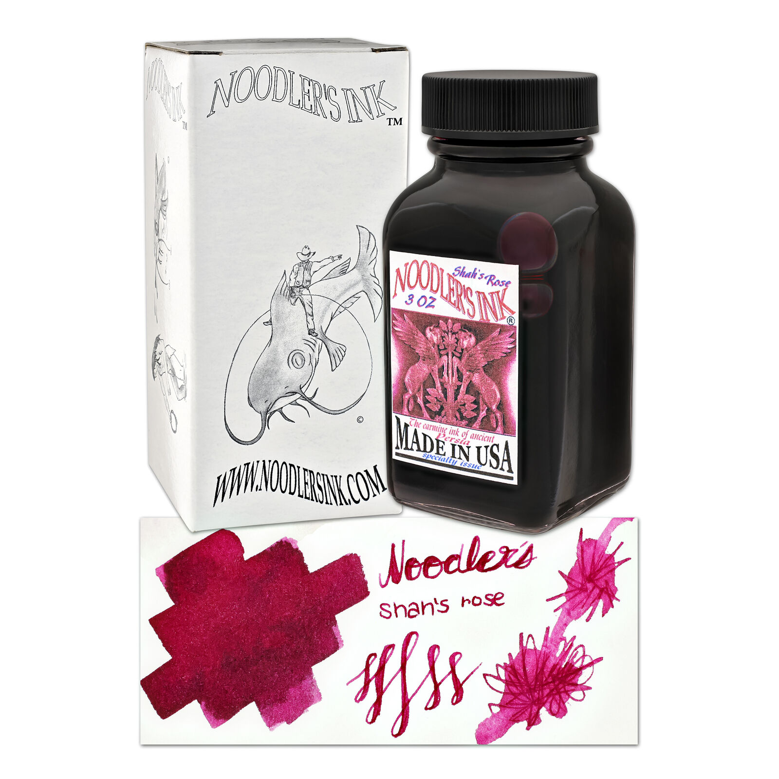 Noodler\'s Bottled Ink for Fountain Pens in Pearl Diver Coral - 3oz - NEW in Box