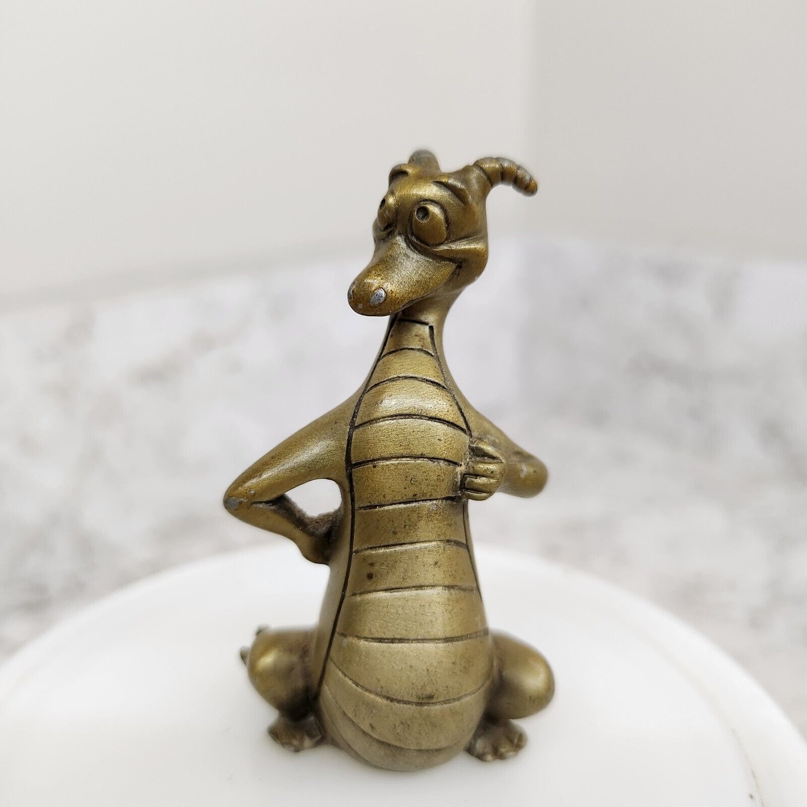 VTG Disney Figment Dragon Gold Cast Pewter Figure 2.5\