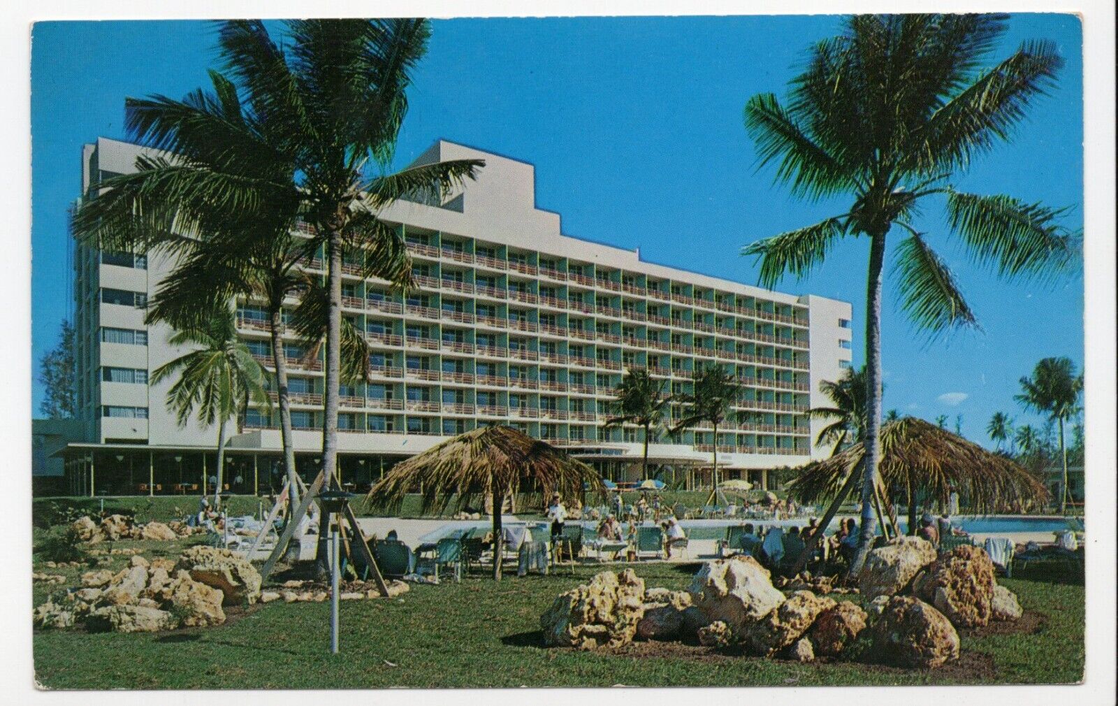 Vintage Hotel San Juan Intercontinental Puerto Rico PR Chrome Unposted Postcard