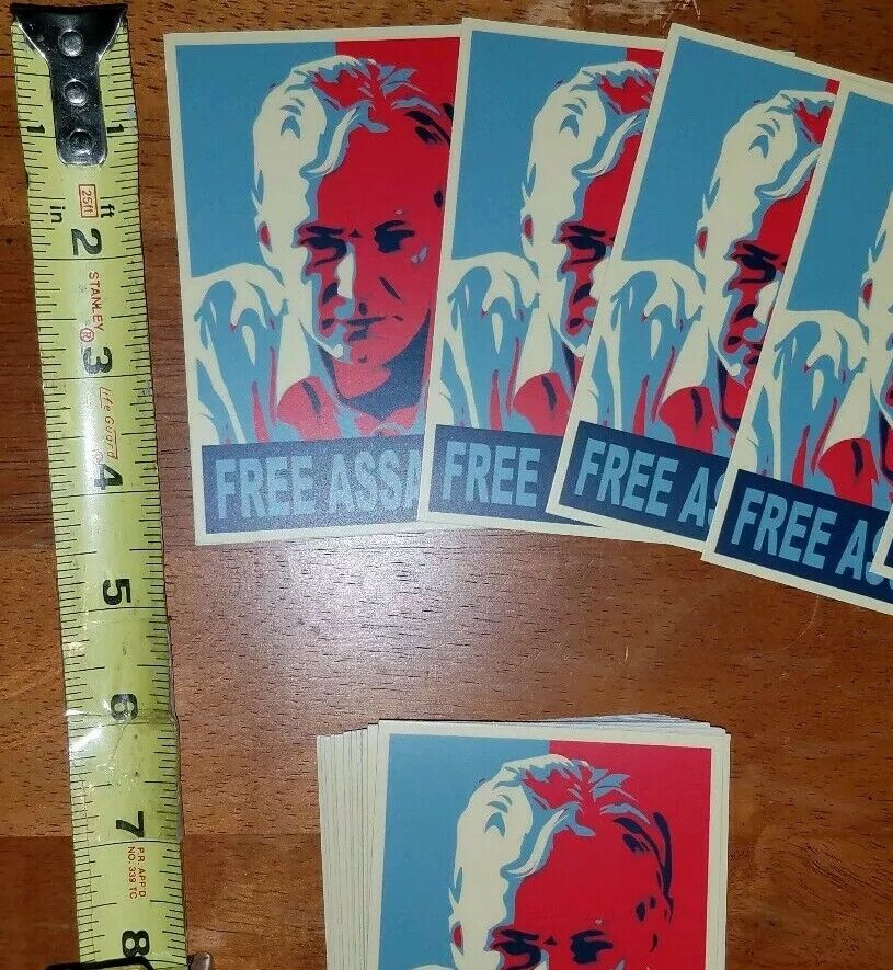 FREE ASSANGE Bumper Stickers SUPPORT FREE PRESS 1ST AMENDMENT 