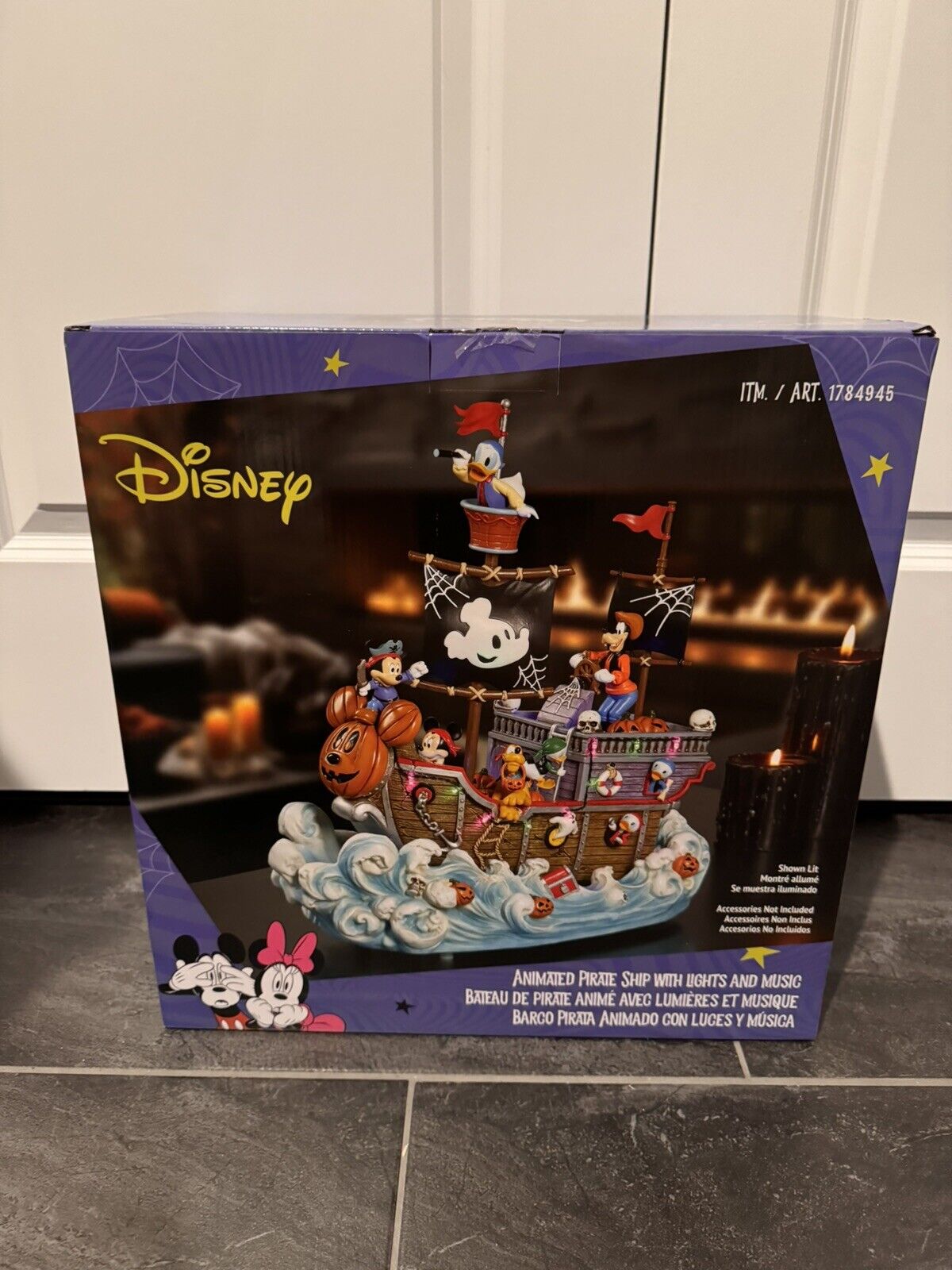 Disney Halloween Animated Pirate Ship with Lights And Music Mickey Mouse