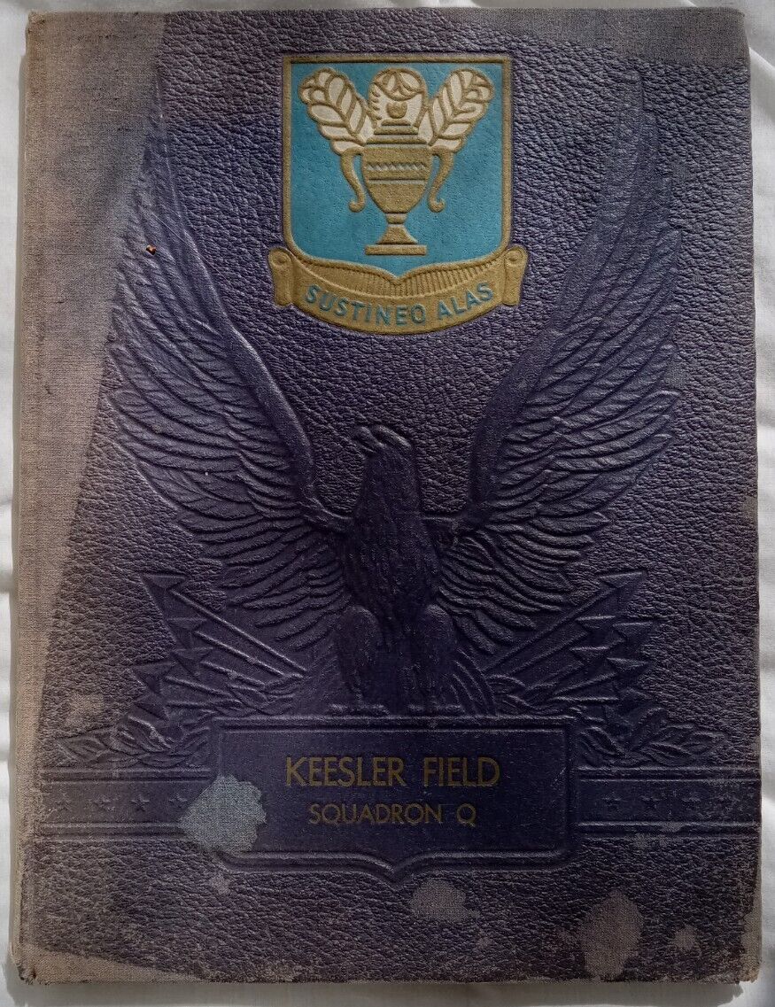 1945 KEESLER FIELD WWII ARMY FLIGHT SCHOOL YEARBOOK ~ SQUADRON Q BILOXI, MS