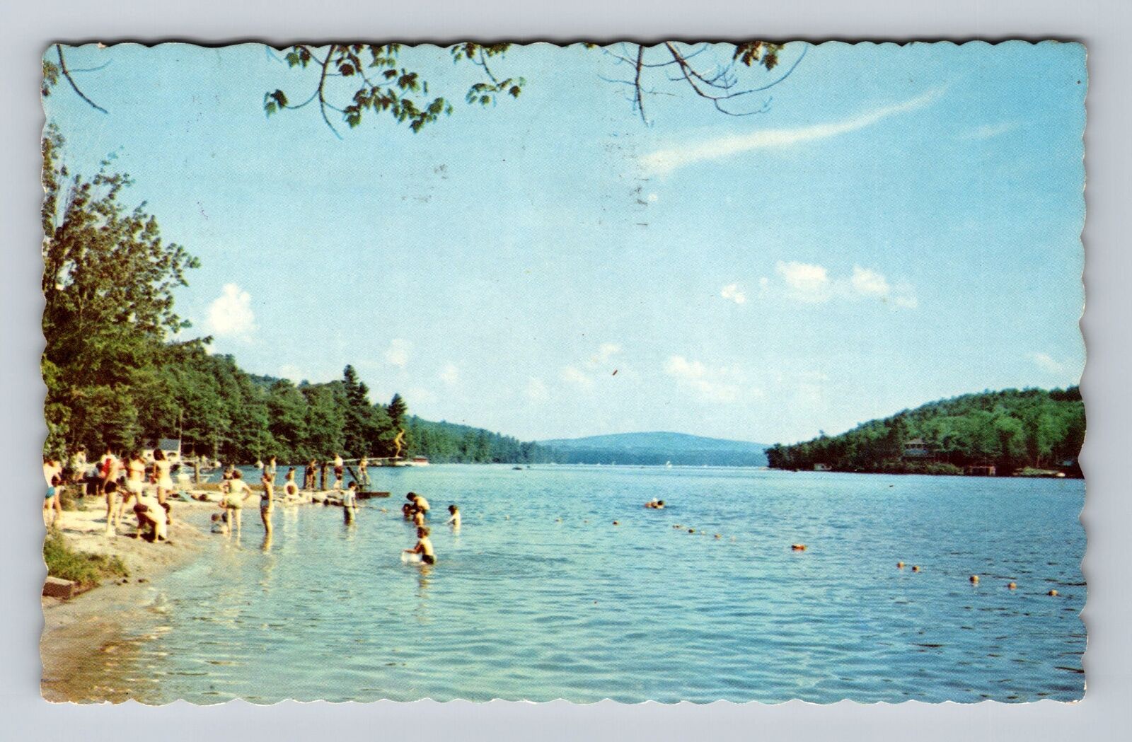 Georges Mills NH-New Hampshire, Lake Sunapee, Antique Vintage Postcard
