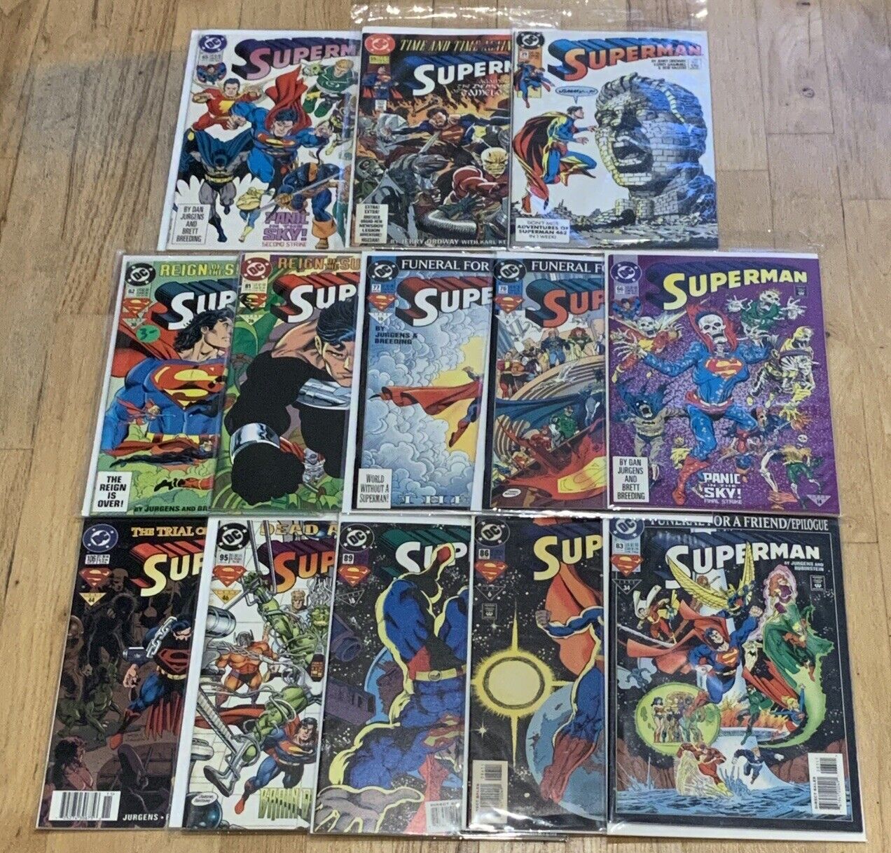 Superman 1990 Mixed Lot Of 13 #39 To #106 VG to NM DC Comics