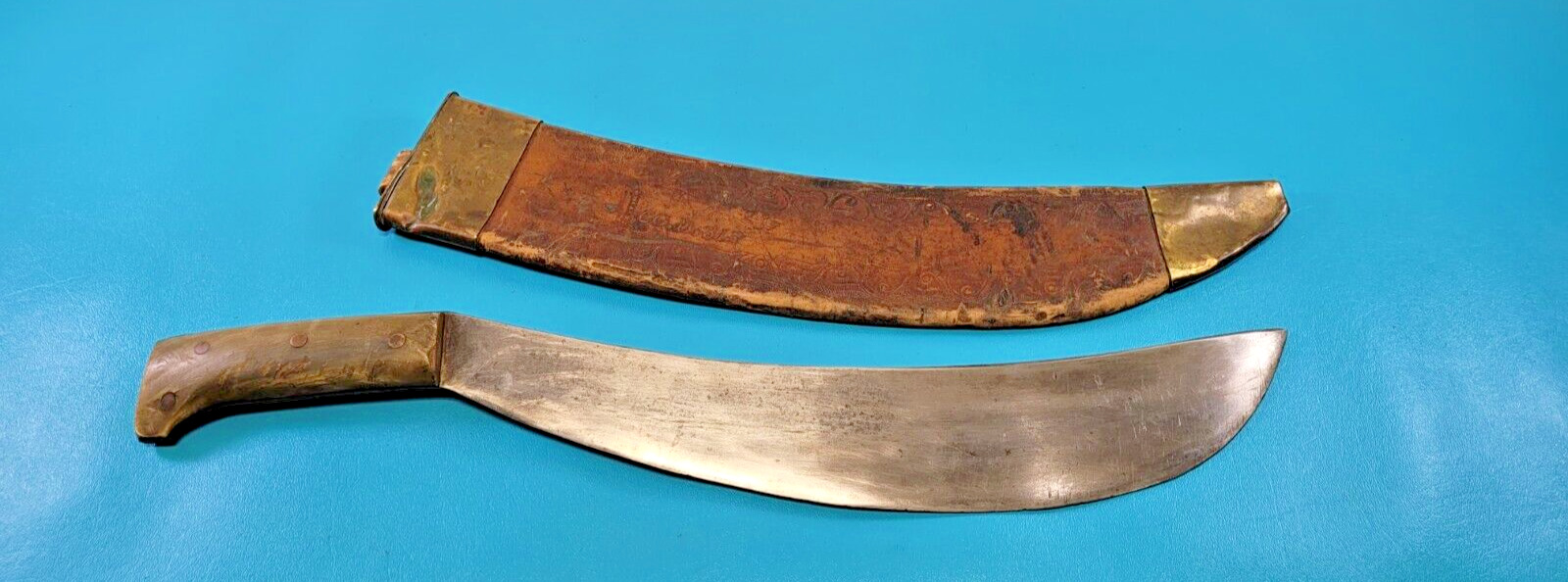 WWI Collins Type 1  1005 Bolo Engineers Machete Company D 313 Infantry Stamped