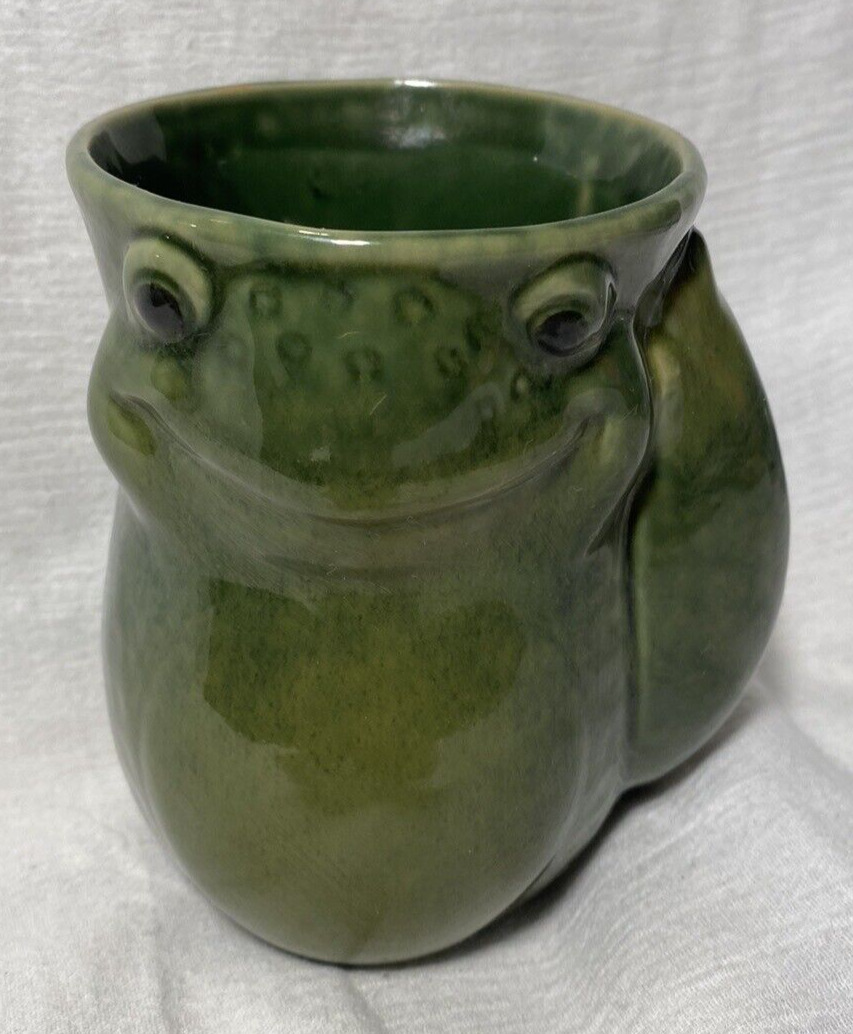 Gift Craft Green Frog Handwarmer Coffee Mug for Right Hand
