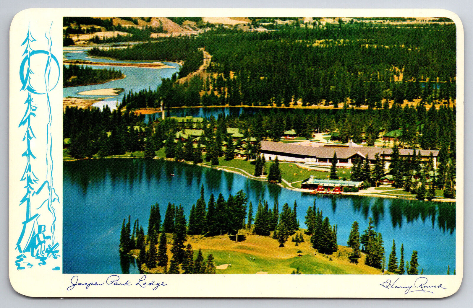 Vintage Canada Postcard Jasper Park Lodge Alberta