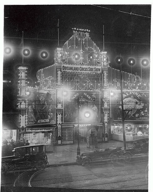 Brooklyn NY Coney Island Dreamland Circus Show As the darkness - 1927 Old Photo