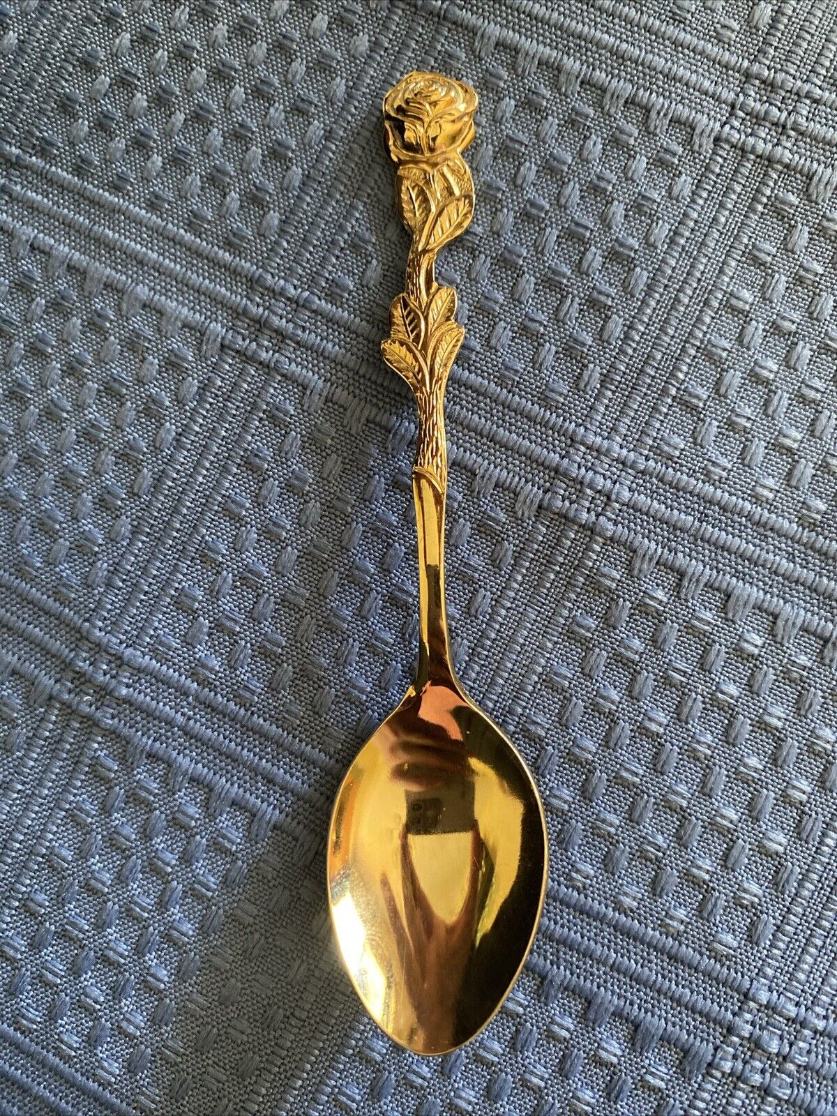 Vintage Souvenir Spoon Gold Tone Stainless Steel Japan 